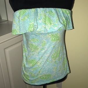 Lilly Pulitzer Get Crackin Tube Top with Ruffle!!